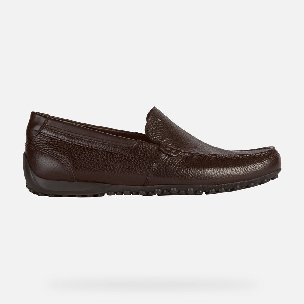Geox Erkek Loafers Koyu Kahverengi - Snake - LKW-495781